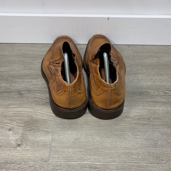 Nicola Benson Men's Tan Italian Leather Square Toe Slip-On Shoes Size 10.5 - Picture 4 of 9